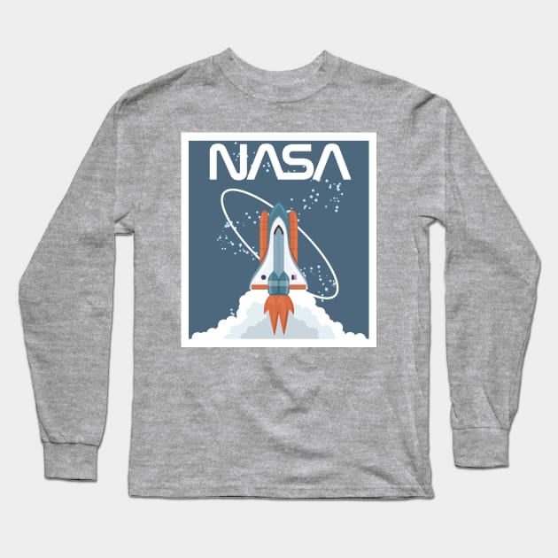 NASA retro shuttle Long Sleeve T-Shirt by PaletteDesigns